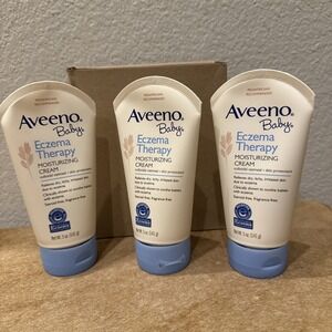 3x‎ Aveeno Baby Eczema Therapy Moisturizing Cream Itch Relief 5fl Each